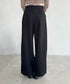 ダブルウエストスラックスワイドパンツ | BA2253003 | ブラック