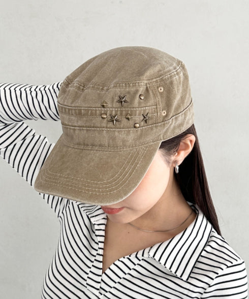 スタッズワークキャップ | BA5256008 | ベージュ