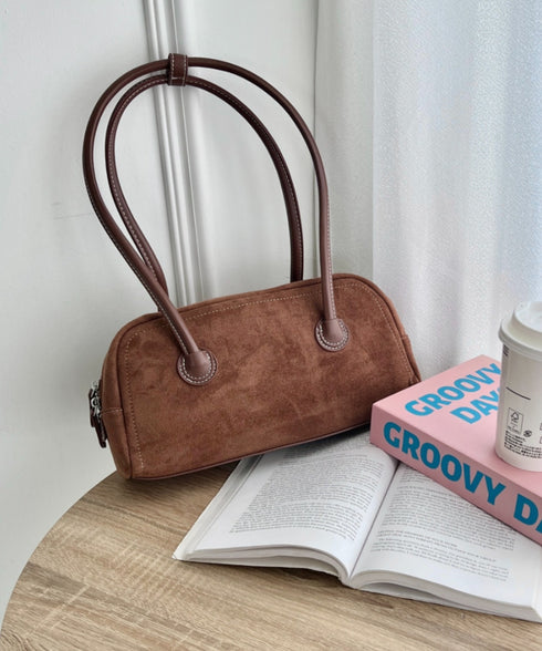 スウェードスクエアボストンバッグ | SL1256039 | ブラウン