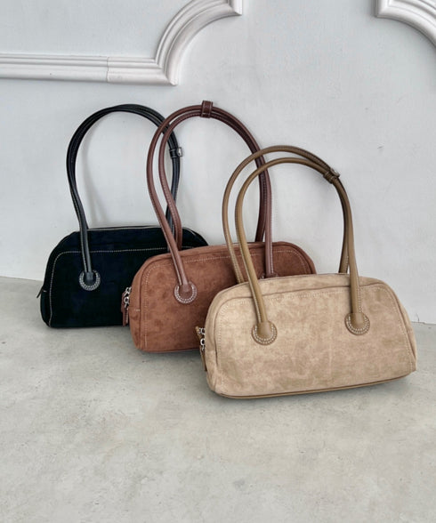 スウェードスクエアボストンバッグ | SL1256039 | ブラウン