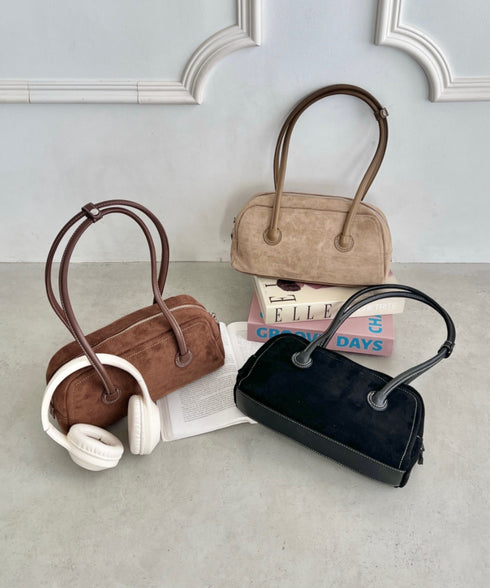 スウェードスクエアボストンバッグ | SL1256039 | ブラウン