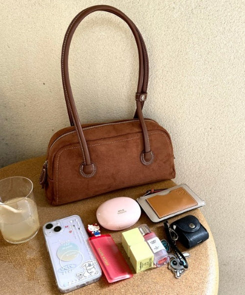 スウェードスクエアボストンバッグ | SL1256039 | ブラウン