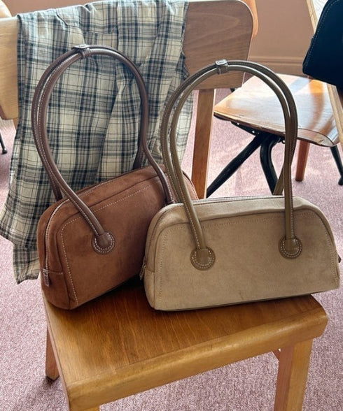 スウェードスクエアボストンバッグ | SL1256039 | ブラウン