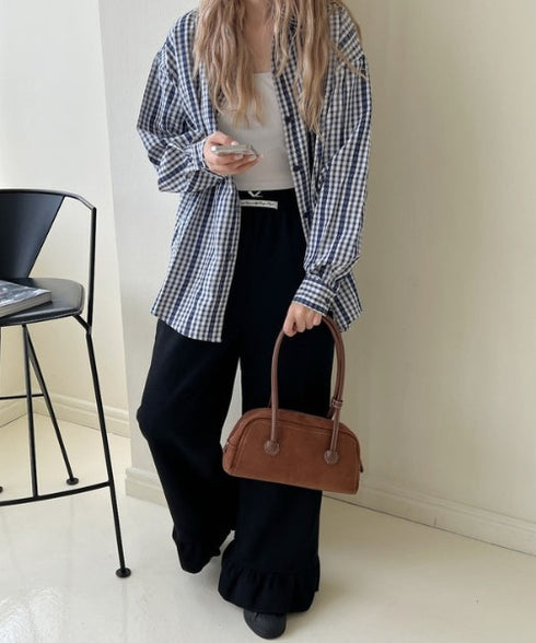 スウェードスクエアボストンバッグ | SL1256039 | ブラウン