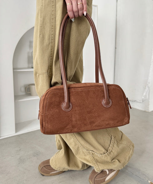 スウェードスクエアボストンバッグ | SL1256039 | ブラウン