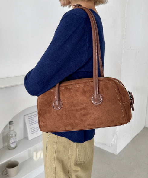 スウェードスクエアボストンバッグ | SL1256039 | ブラウン