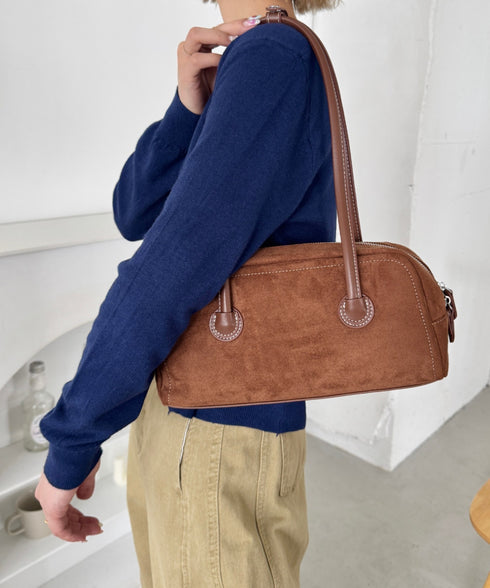 スウェードスクエアボストンバッグ | SL1256039 | ブラウン