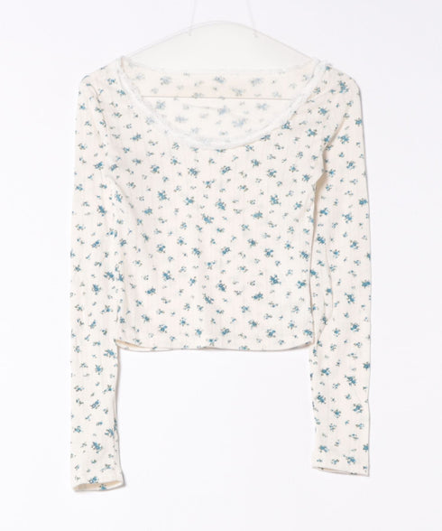 レース付きフラワートップス | SL2256050 | ライトブルー