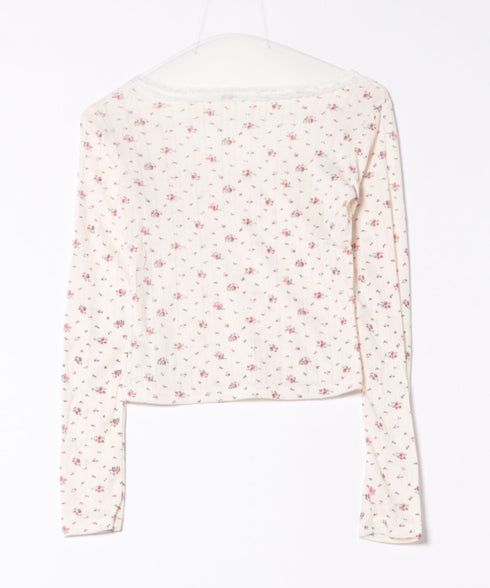 レース付きフラワートップス | SL2256050 | ピンク