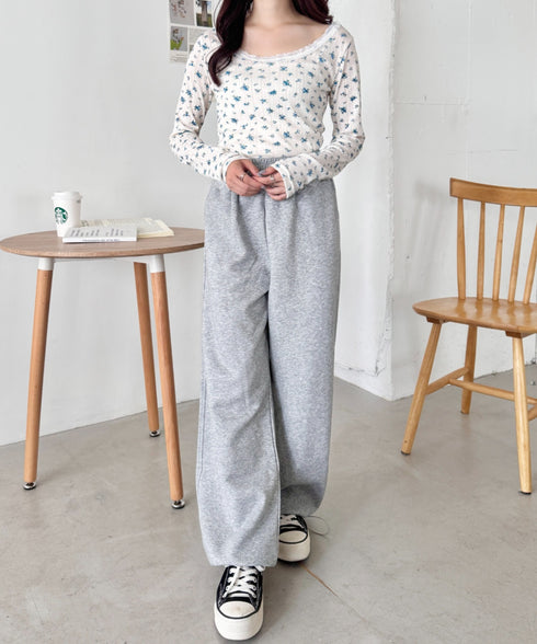 レース付きフラワートップス | SL2256050 | ライトブルー