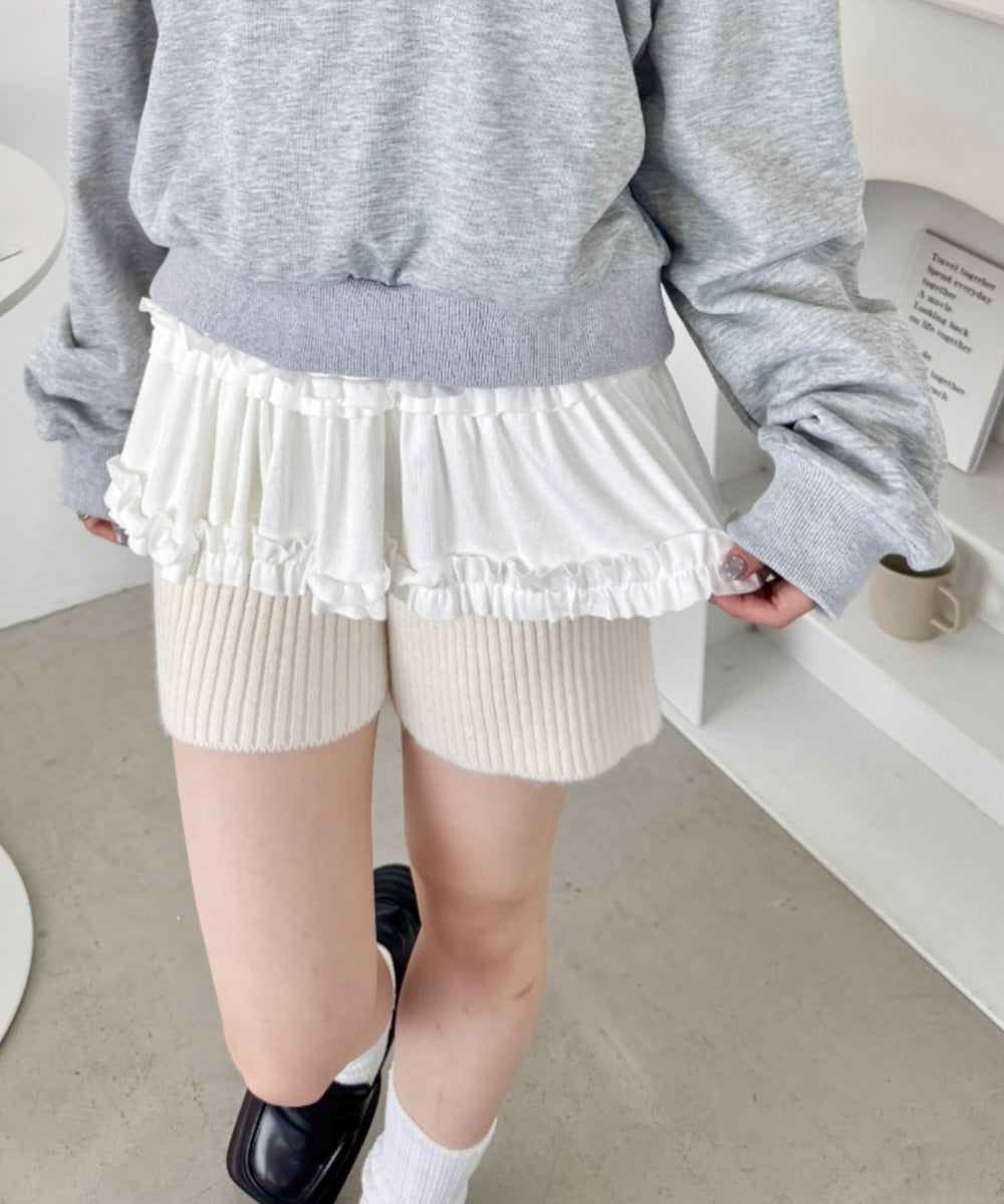 裾フリルトップス | SL2256041 | ホワイト – Outfitter lab