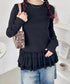裾フリルトップス | SL2256041 | ブラック