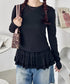 裾フリルトップス | SL2256041 | ブラック
