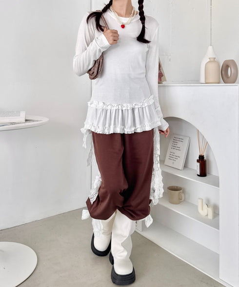 裾フリルトップス | SL2256041 | ホワイト