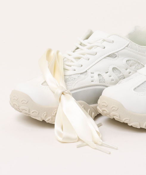【靴紐2種set】ボリュームソールレーススニーカー | SL3256044 | ホワイト