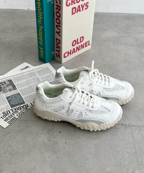 【靴紐2種set】ボリュームソールレーススニーカー | SL3256044 | ホワイト