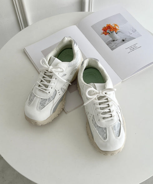 【靴紐2種set】ボリュームソールレーススニーカー | SL3256044 | ホワイト