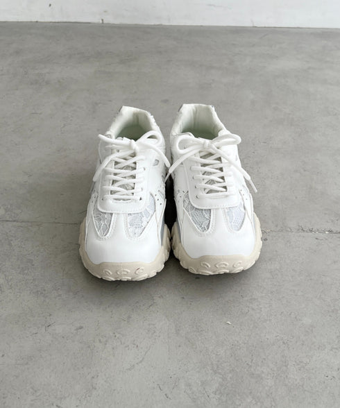 【靴紐2種set】ボリュームソールレーススニーカー | SL3256044 | ホワイト