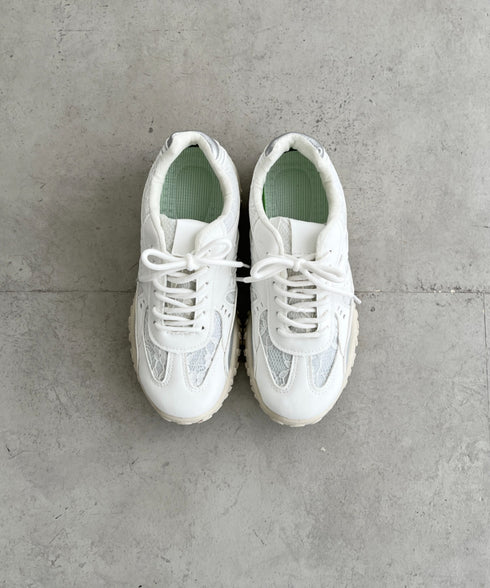 【靴紐2種set】ボリュームソールレーススニーカー | SL3256044 | ホワイト