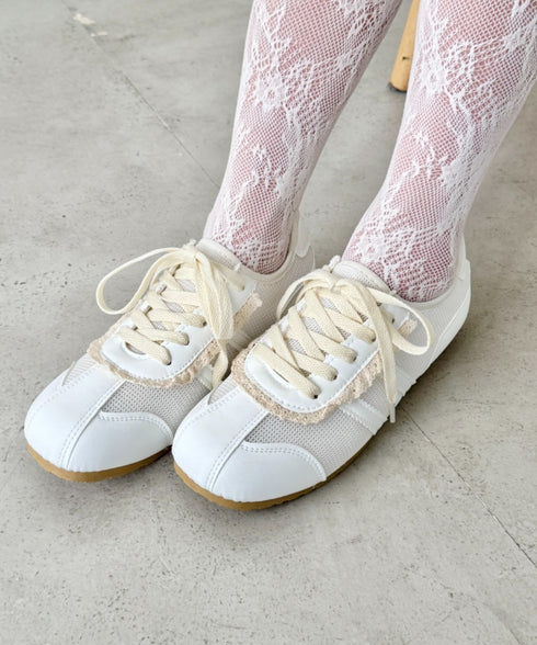 【靴紐2種set】フリルレーススニーカー | SL3256045 | ホワイト