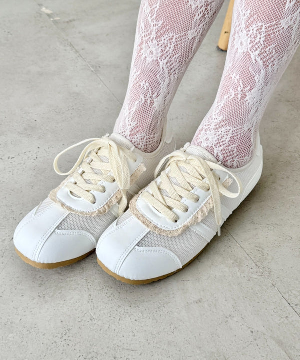 【靴紐2種set】フリルレーススニーカー | SL3256045 | ホワイト