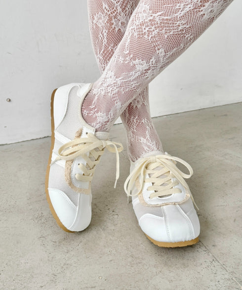 【靴紐2種set】フリルレーススニーカー | SL3256045 | ホワイト