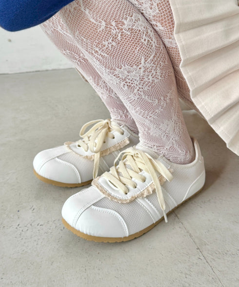 【靴紐2種set】フリルレーススニーカー | SL3256045 | ホワイト