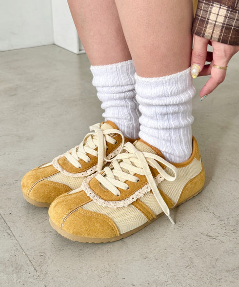 【靴紐2種set】フリルレーススニーカー | SL3256045 | イエロー