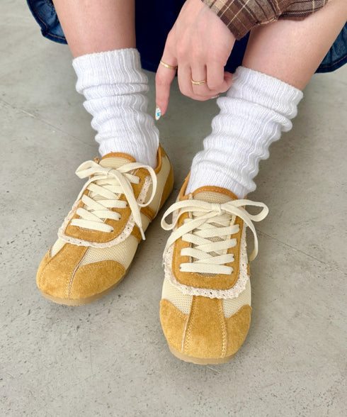 【靴紐2種set】フリルレーススニーカー | SL3256045 | イエロー