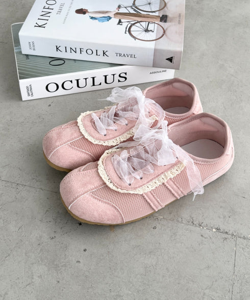 【靴紐2種set】フリルレーススニーカー | SL3256045 | ピンク