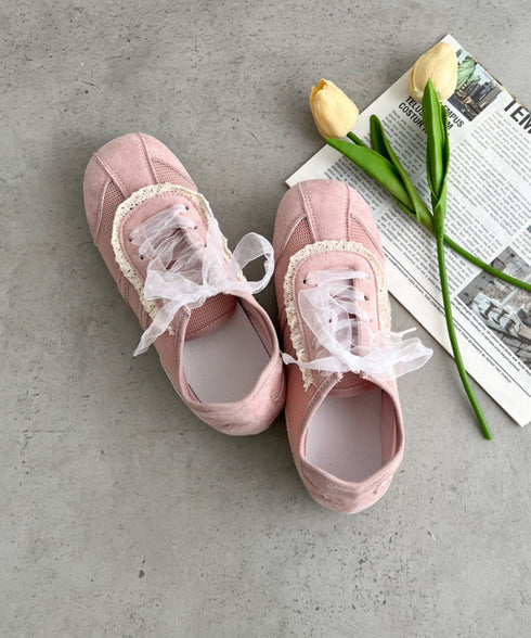 【靴紐2種set】フリルレーススニーカー | SL3256045 | ピンク