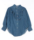 パールボタンフリルデニムシャツ | SL2256048 | ブルー