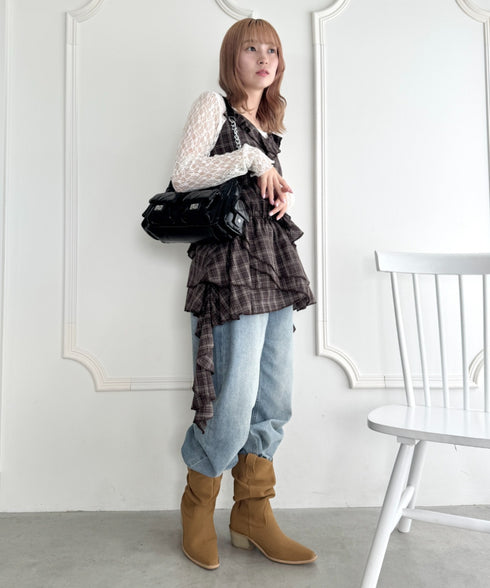 スラウチーウエスタンブーツ | LO3256018 | ベージュ