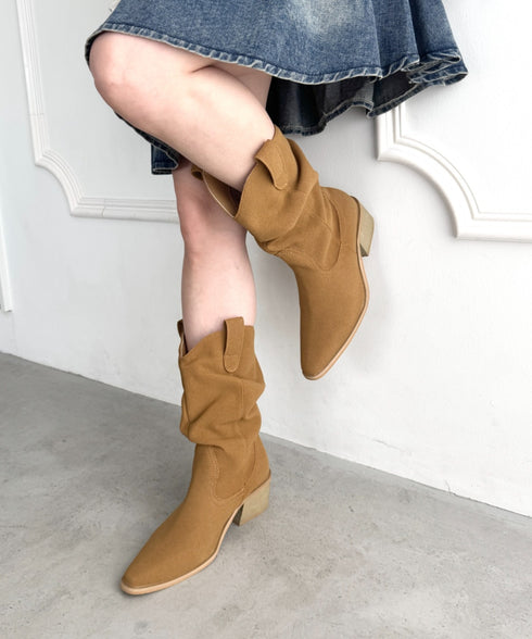 スラウチーウエスタンブーツ | LO3256018 | ベージュ