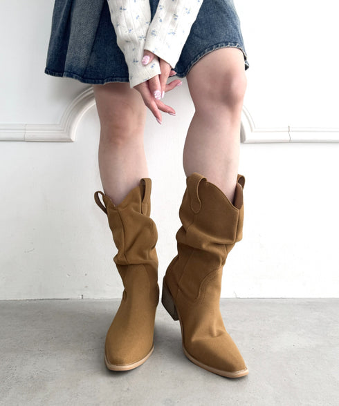 スラウチーウエスタンブーツ | LO3256018 | ベージュ