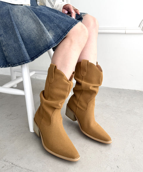 スラウチーウエスタンブーツ | LO3256018 | ベージュ