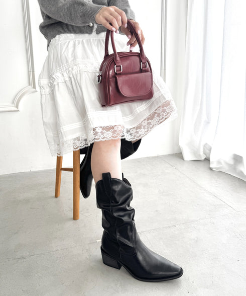 スラウチーウエスタンブーツ | LO3256018 | ブラック