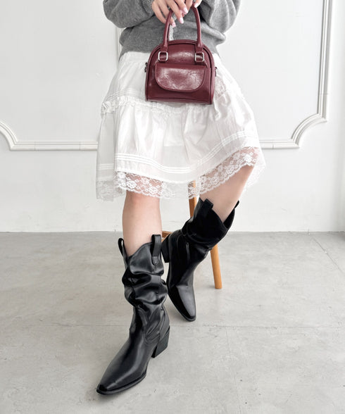 スラウチーウエスタンブーツ | LO3256018 | ブラック