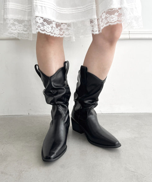 スラウチーウエスタンブーツ | LO3256018 | ブラック