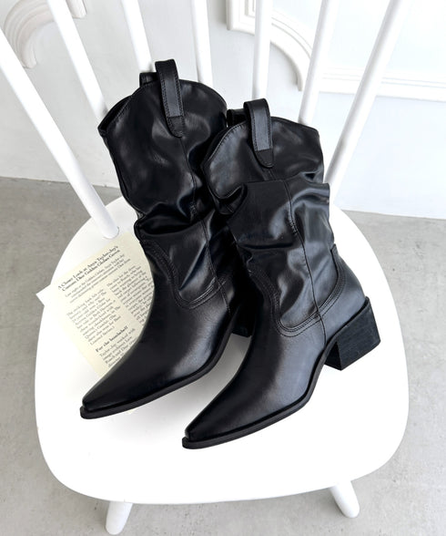 スラウチーウエスタンブーツ | LO3256018 | ブラック