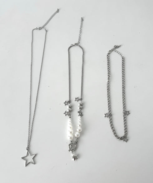 スターモチーフ3連ネックレス | LO4256021 | ホワイト