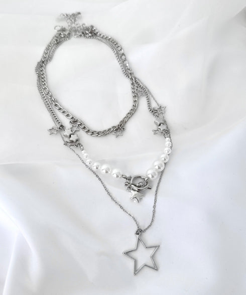 スターモチーフ3連ネックレス | LO4256021 | ホワイト