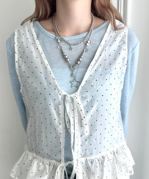 スターモチーフ3連ネックレス | LO4256021 | シルバー