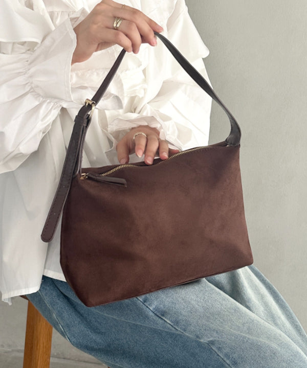 2WAY スウェード風ワンハンドルバッグ ショルダーバッグ | MD1253018 | ブラウン
