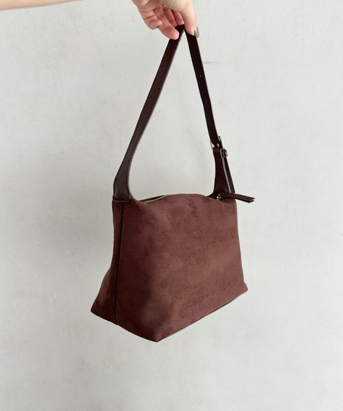 2WAY スウェード風ワンハンドルバッグ ショルダーバッグ | MD1253018 | ブラウン
