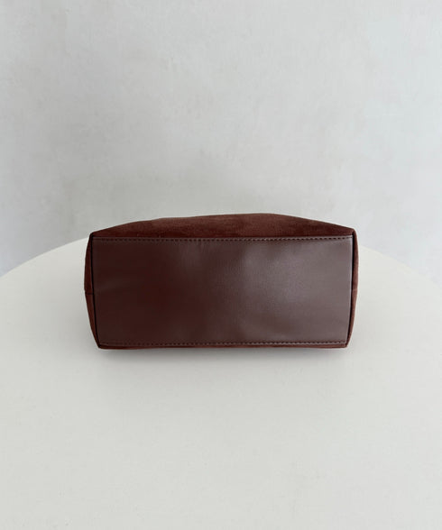 2WAY スウェード風ワンハンドルバッグ ショルダーバッグ | MD1253018 | ブラウン