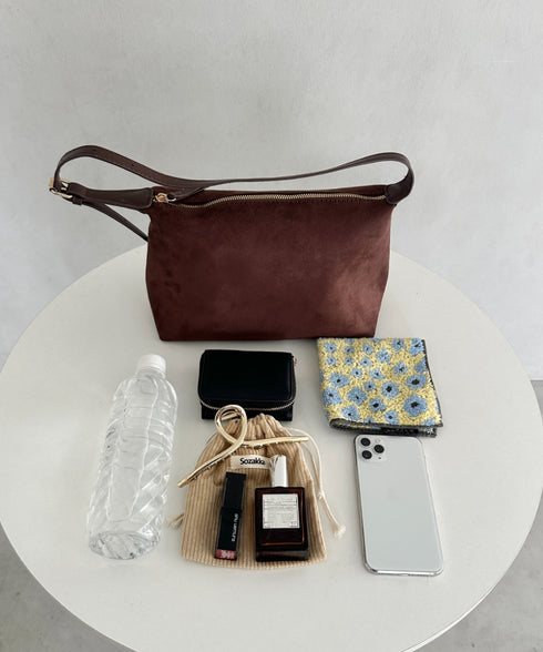 2WAY スウェード風ワンハンドルバッグ ショルダーバッグ | MD1253018 | ブラウン