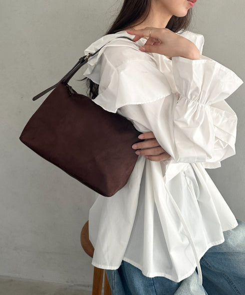 2WAY スウェード風ワンハンドルバッグ ショルダーバッグ | MD1253018 | ブラウン