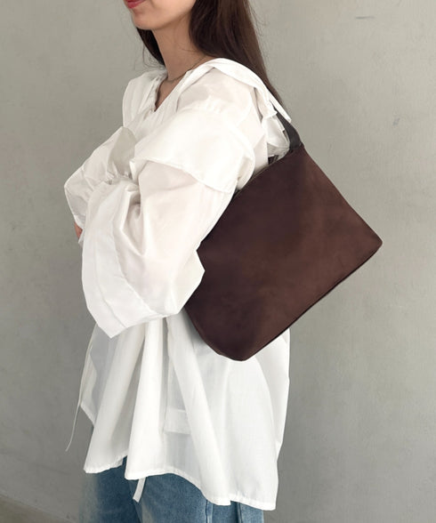 2WAY スウェード風ワンハンドルバッグ ショルダーバッグ | MD1253018 | ブラウン