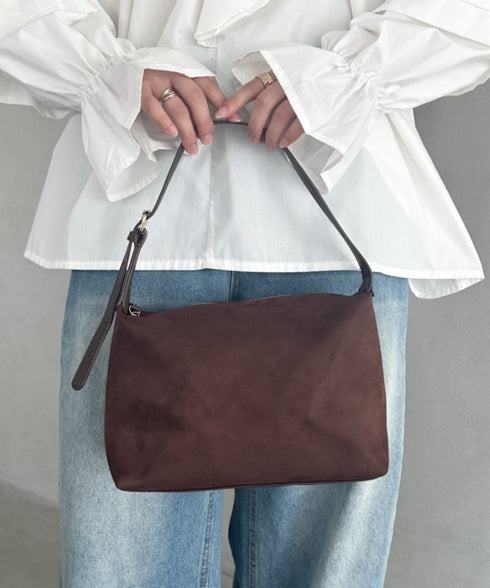 2WAY スウェード風ワンハンドルバッグ ショルダーバッグ | MD1253018 | ブラウン